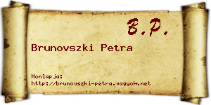 Brunovszki Petra névjegykártya